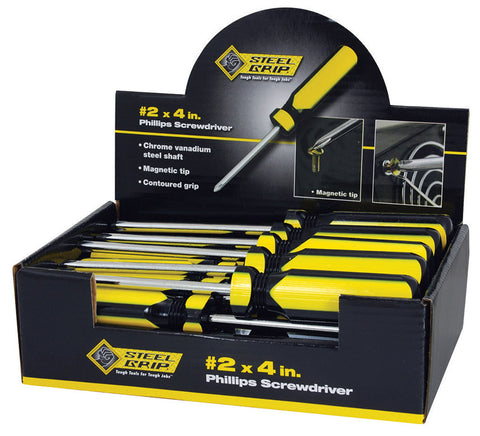 Steel Grip #2 X 4 in. L Phillips Screwdriver 1 pc (Pack of 24)