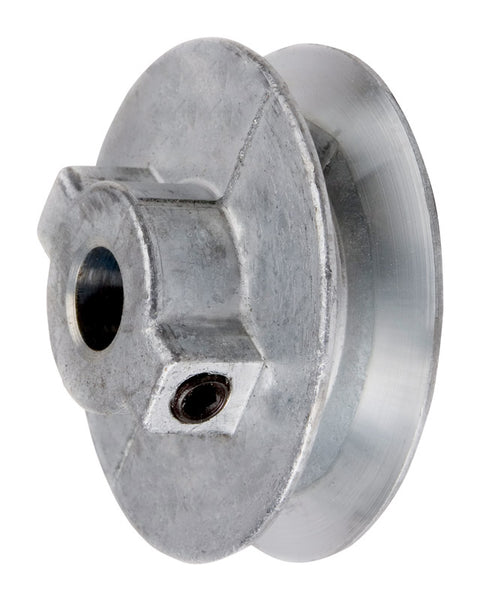 Chicago Die Cast 4 in. D X 1/2 in. D Zinc Single V-Grooved Pulley
