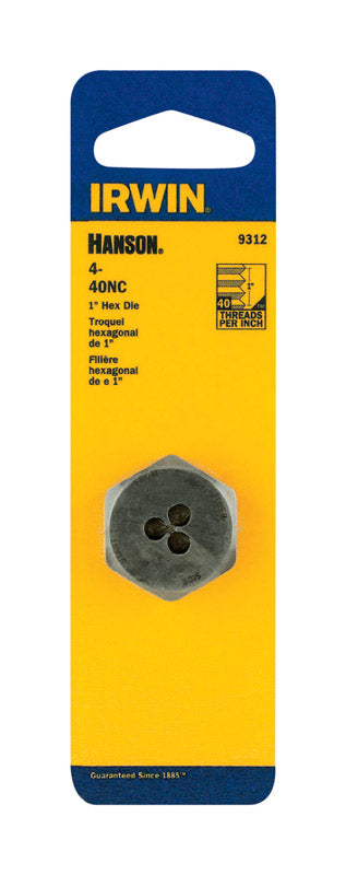 Irwin Hanson SAE 4-40 Hexagon Die
