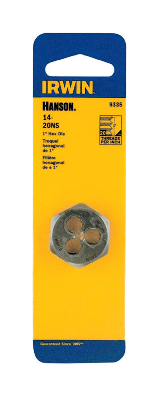 Irwin Hanson SAE 14-20 Hexagon Machine Screw Die