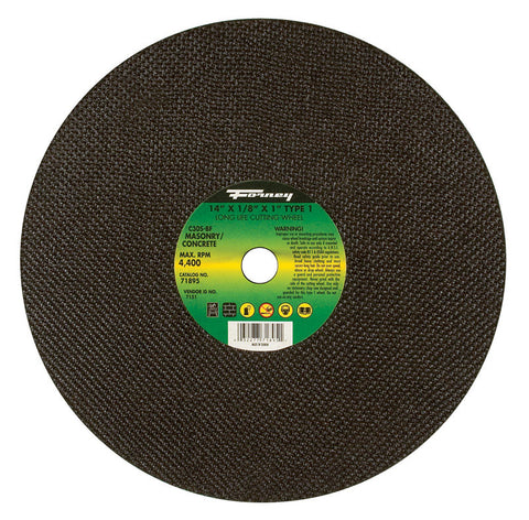 Forney 14 in. D X 1 in. X 1/8 in. thick Silicon Carbide Masonry/Asphalt Cutting Wheel 1 pc