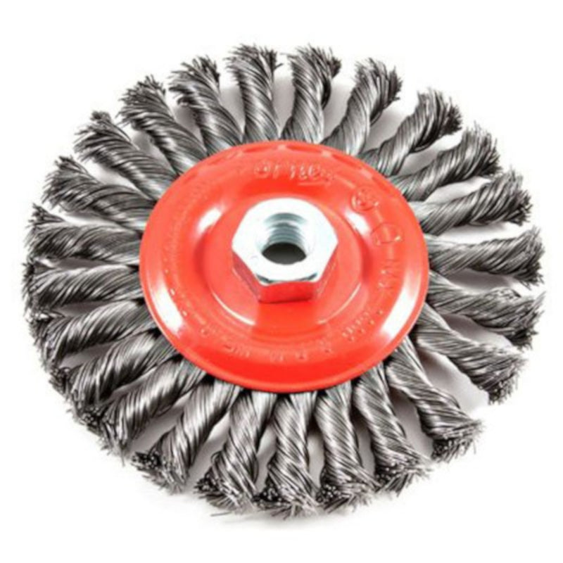 Cepillo de alambre de crimpado Forney de 4 pulg., metal, 20000 rpm, 1 pieza