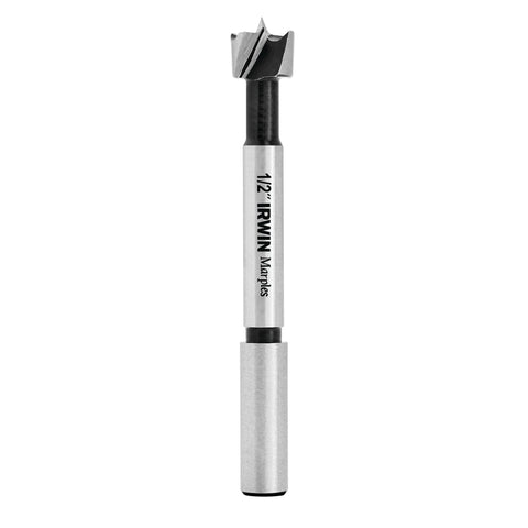 Broca Forstner IRWIN Marples de acero al carbono de 1/2 pulg. x 4 pulg. de largo, vástago redondo, 1 pieza