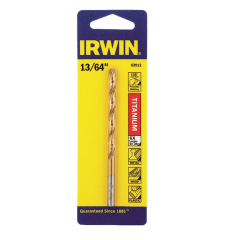 IRWIN 13/64 in. X 3-5/8 in. L High Speed Steel Drill Bit Straight Shank 1 pc