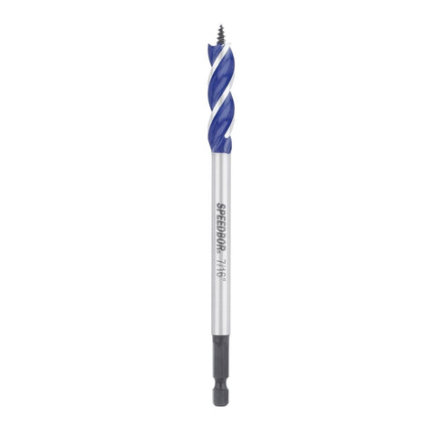 IRWIN Speedbor 7/16 in. X 6 in. L Carbon Steel Wood Boring Bit Quick-Change Hex Shank 1 pc