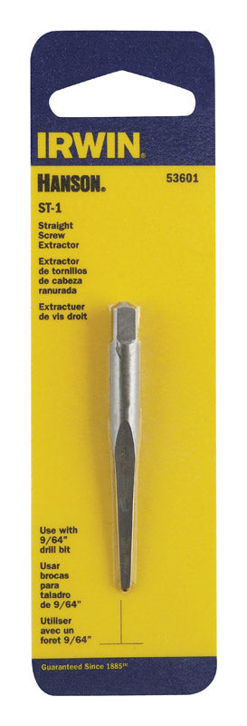 Irwin Hanson 9/64 in. X 9/64 in. D Carbon Steel Straight Screw Extractor 5.4 in. 1 pc (Pack of 3)