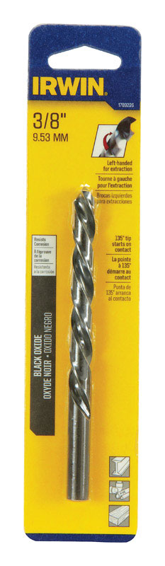 IRWIN 3/8 in. X 5-7/8 in. L High Speed Steel Left Hand Drill Bit Round Shank 1 pc