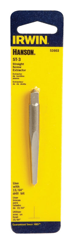 Irwin Hanson 15/64 in. X 15/64 in. D Carbon Steel Straight Screw Extractor 6 in. 1 pc (Pack of 3)