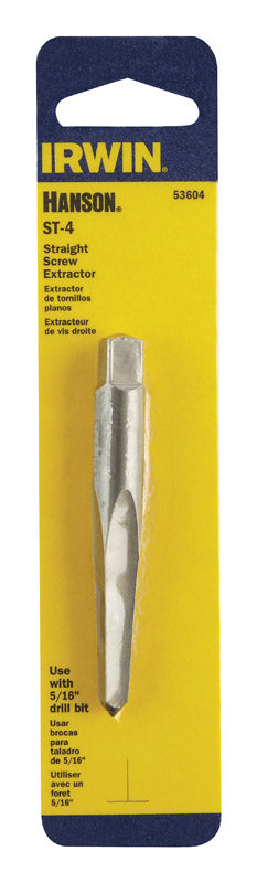 Irwin Hanson 5/16 in. X 5/16 in. D Carbon Steel Straight Screw Extractor 6 in. 1 pc (Pack of 3)