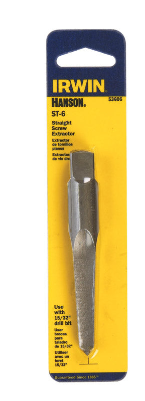 Irwin Hanson 15/32 in. X 15/32 in. D Carbon Steel Straight Screw Extractor 7 in. 1 pc (Pack of 3)
