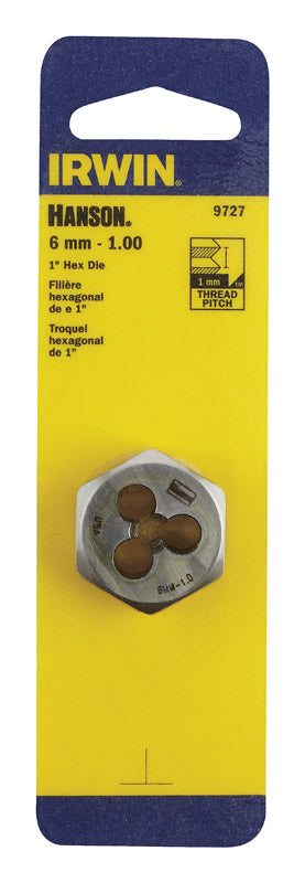Troquel métrico hexagonal Irwin Hanson de 6 - 1,00 mm