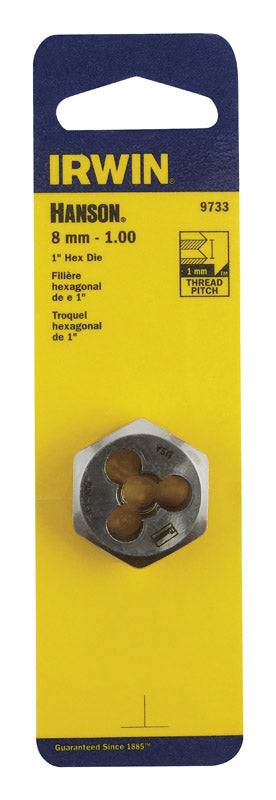 Troquel hexagonal métrico Irwin Hanson de 8 - 1,00 mm