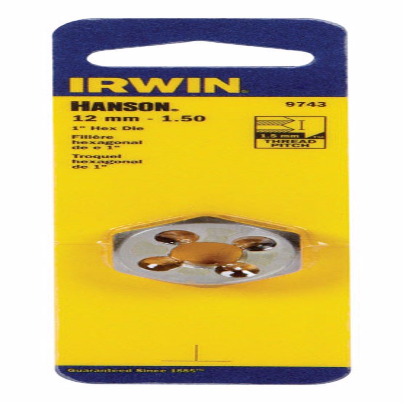 Troquel métrico hexagonal Irwin Hanson 12 - 1,50 mm