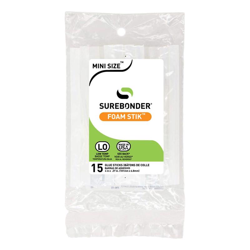 Surebonder Foam Stik .27 in. D X 4 in. L All Purpose Glue Sticks White 15 pk