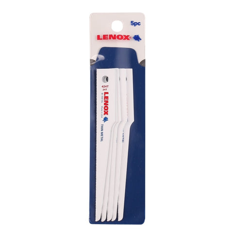 LENOX 4 in. Bi-Metal Air Saw Blade 24 TPI 5 pk