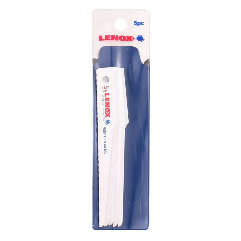 LENOX 4 in. Bi-Metal Air Saw Blade 32 TPI 5 pk