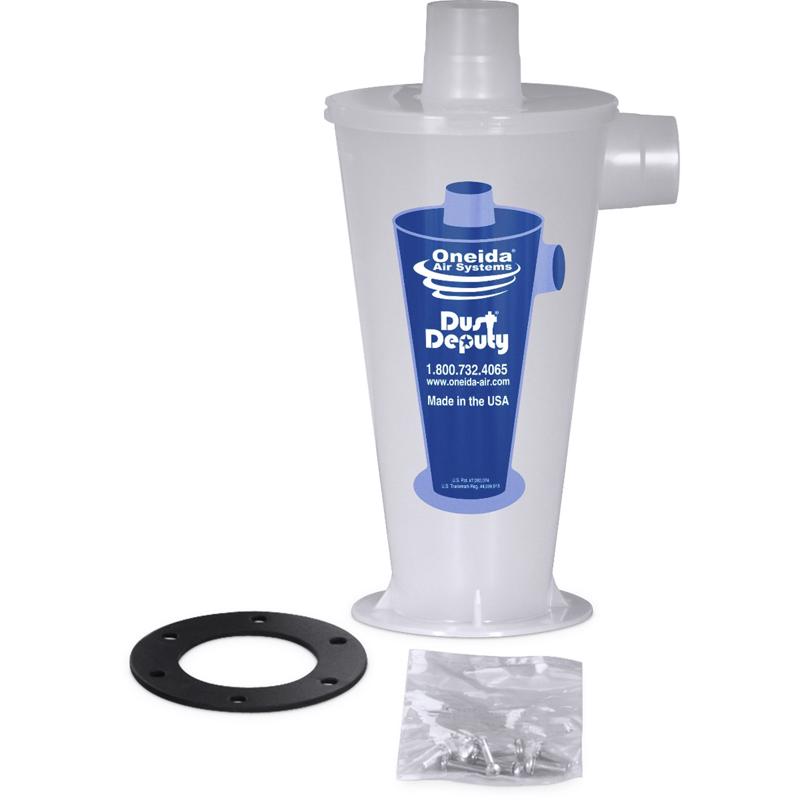 Kit de separador ciclónico para aspiradora en seco/húmeda DIY Oneida Air Systems Dust Deputy de 13,5 pulg. de largo x 7 pulg. de ancho x 8 pulg. de profundidad