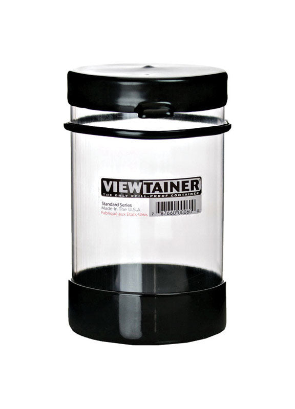 Viewtainer 4 in. W X 6 in. H Tethered Top Container Plastic Black (Pack of 6)