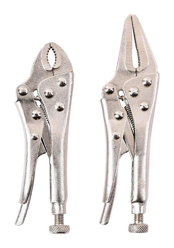 Home Plus 4-3/4 in. Carbon Steel Two Piece Locking Pliers Set (Pack of 6)