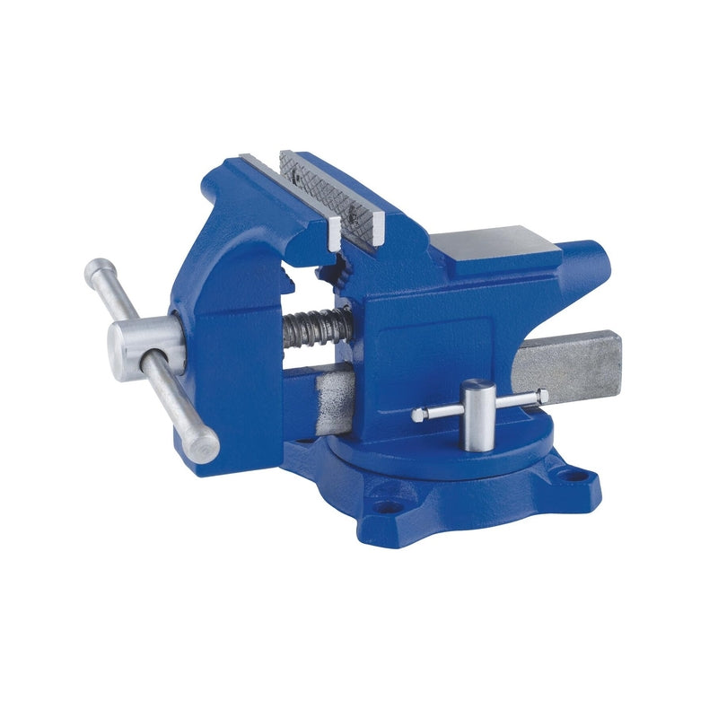 Prensa de banco de acero Irwin de 4.5 pulg. con base giratoria