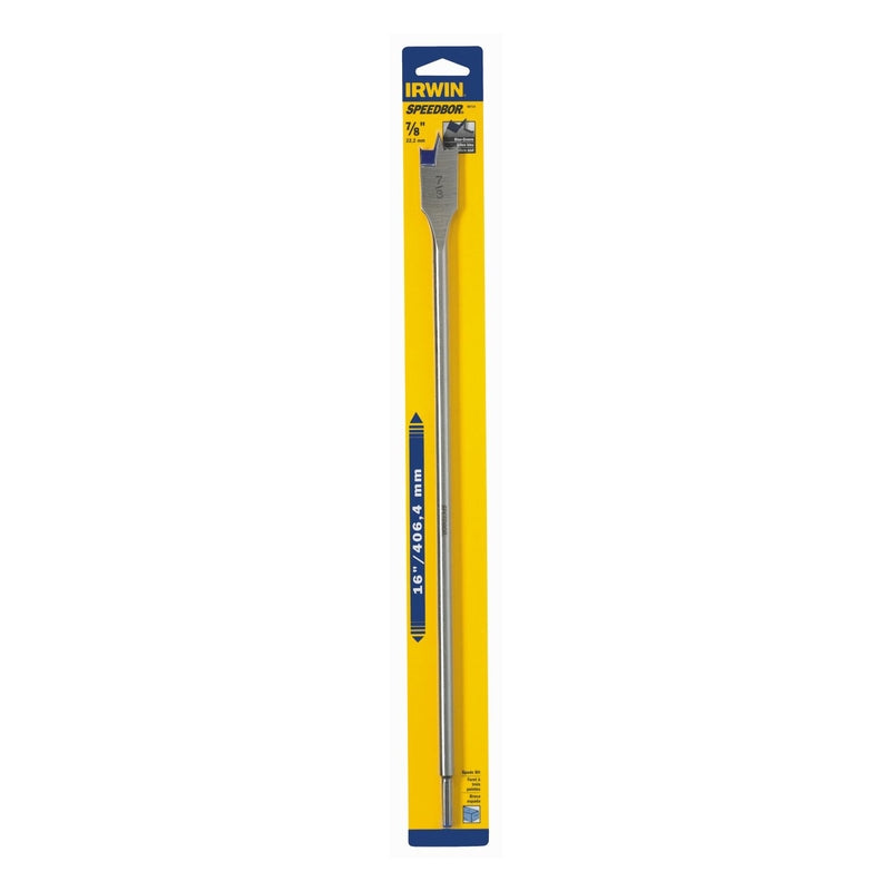 IRWIN Speedbor 7/8 in. X 16 in. L Carbon Steel Wood Boring Bit Hex Shank 1 pc