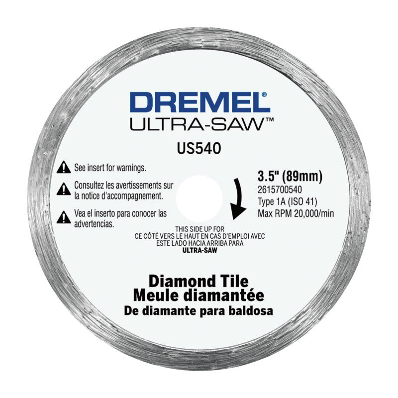 Dremel Ultra-Saw 3-1/2 in. D X 1/2 in. X 0.0787 in. thick Diamond Cutting Wheel 1 pc
