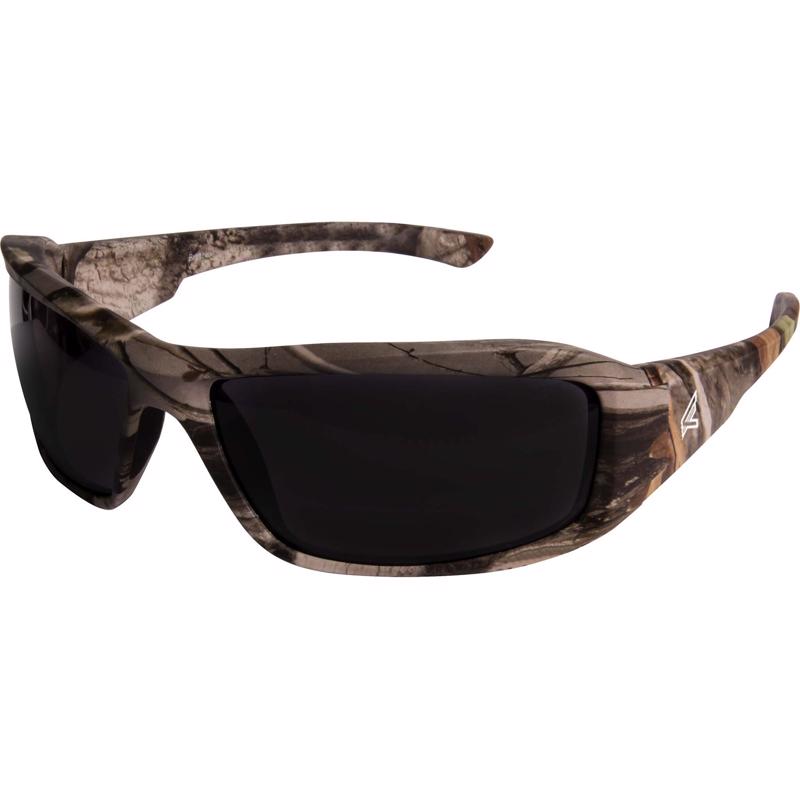 Gafas de seguridad envolventes Edge Eyewear Brazeau, lentes ahumadas, montura de camuflaje, 1 unidad