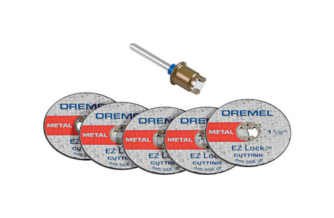 Kit de arranque de discos de corte para metal Dremel EZ Lock, paquete de 6