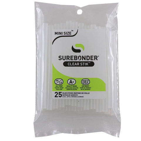 Surebonder .27 in. D X 4 in. L All Purpose Mini Glue Sticks Clear 25 pk (Pack of 5)
