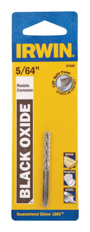 IRWIN 5/64 in. X 2 in. L High Speed Steel Drill Bit Set Straight Shank 2 pc