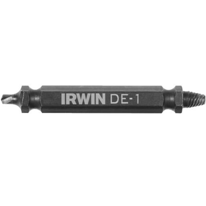 Extractor de tornillos de doble punta de acero rápido M2 de 0,15 pulg., con agarre de impacto, Irwin, 2 pulg., 1 ud.