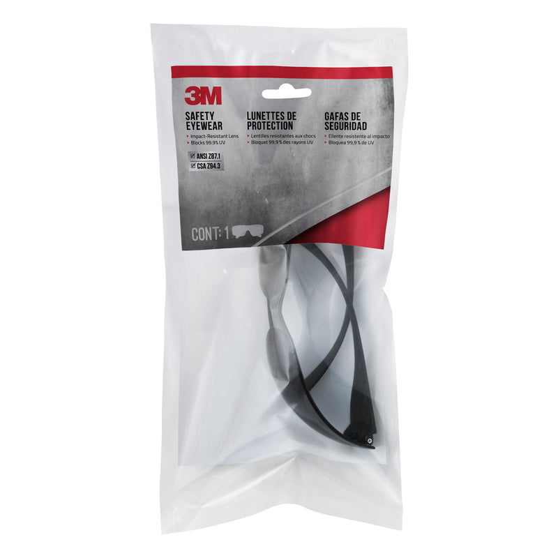 Gafas de seguridad 3M con lentes grises y montura gris, 1 pieza