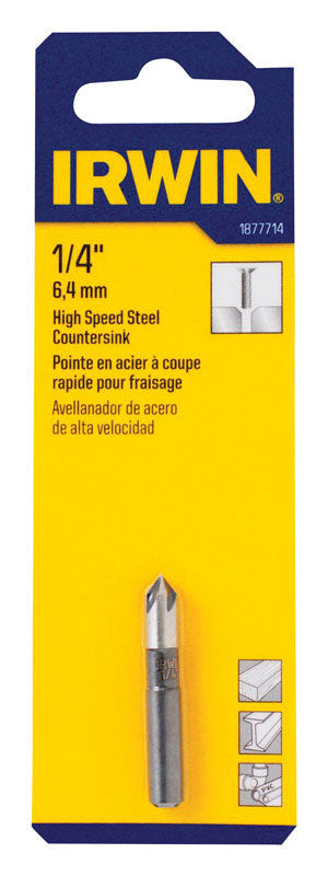 IRWIN 1/4 in. D X 1-17/32 in. L High Speed Steel Countersink 1 pc