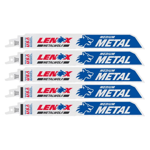 LENOX METALWOLF 9 in. Bi-Metal WAVE EDGE Reciprocating Saw Blade 18 TPI 5 pk