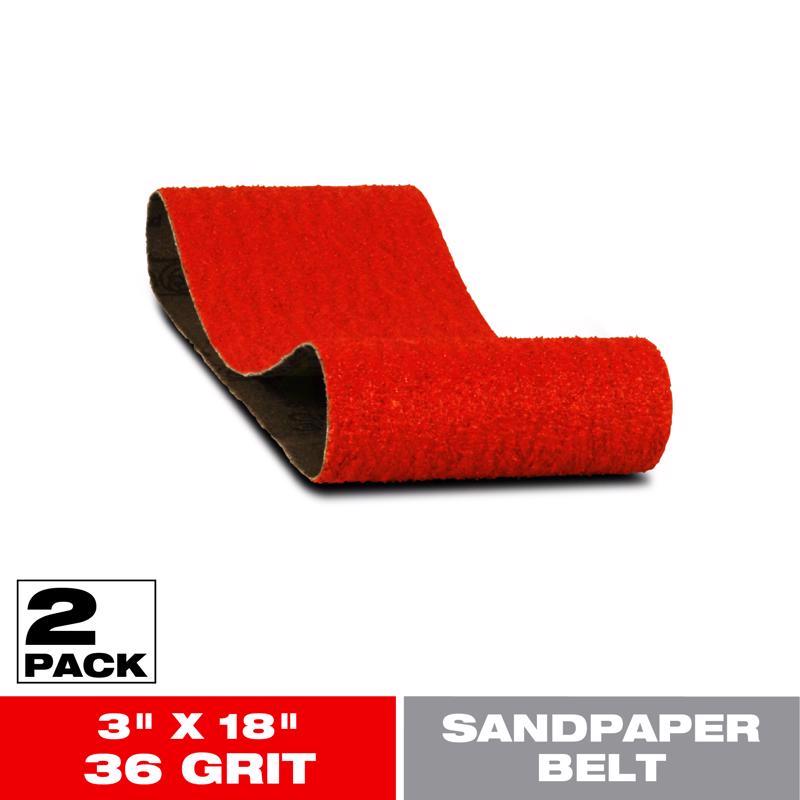 Diablo 18 in. L X 3 in. W Premium Zirconium Blend Sanding Belt 36 Grit Ultra Coarse 2 pk