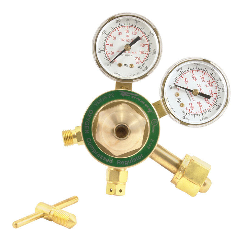 Regulador de oxígeno para soldadura Forney de 7.75 pulg. de largo x 8.625 pulg. de ancho, 1 pza.