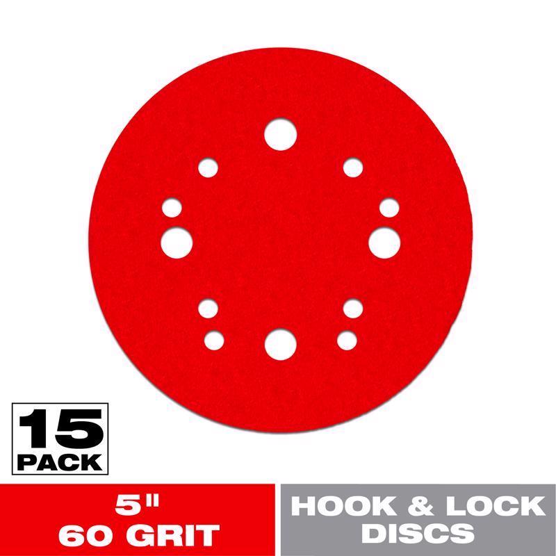 Diablo 5 in. Ceramic Blend Hook and Lock Sanding Disc 60 Grit Coarse 15 pk