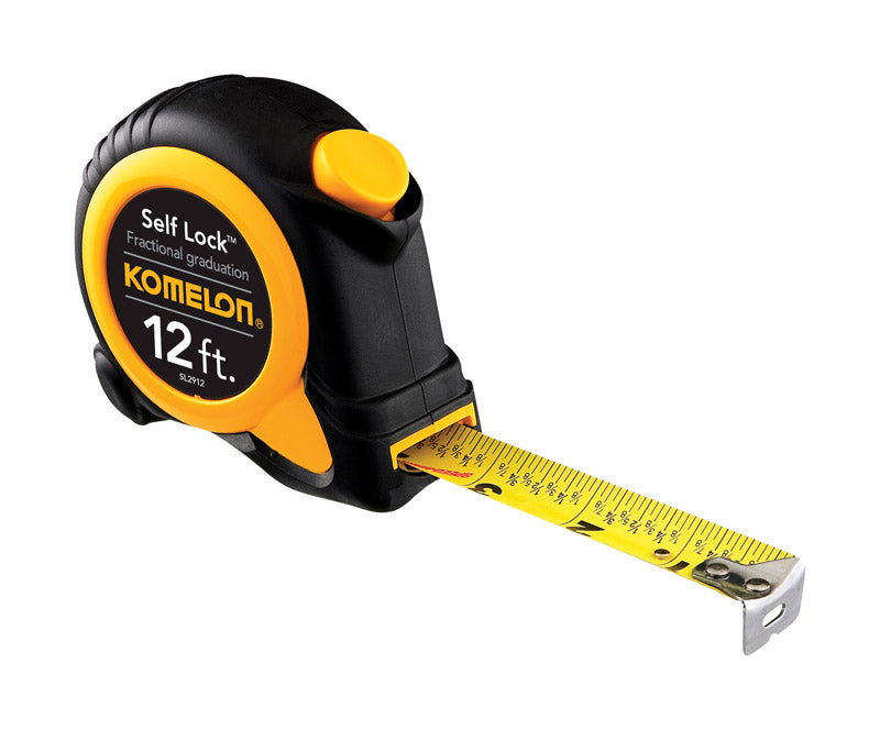 Komelon Self Lock 12 ft. L X 5/8 in. W Auto Lock Tape Measure 1 pk (Pack of 4)
