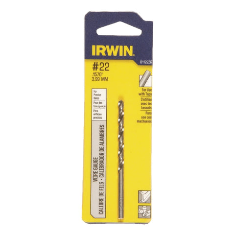 IRWIN #22 X 3-1/8 in. L High Speed Steel Wire Gauge Bit Straight Shank 1 pc