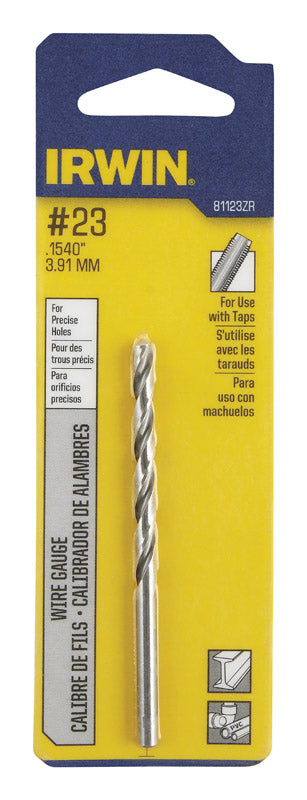 IRWIN #23 X 3-1/8 in. L High Speed Steel Wire Gauge Bit Straight Shank 1 pc