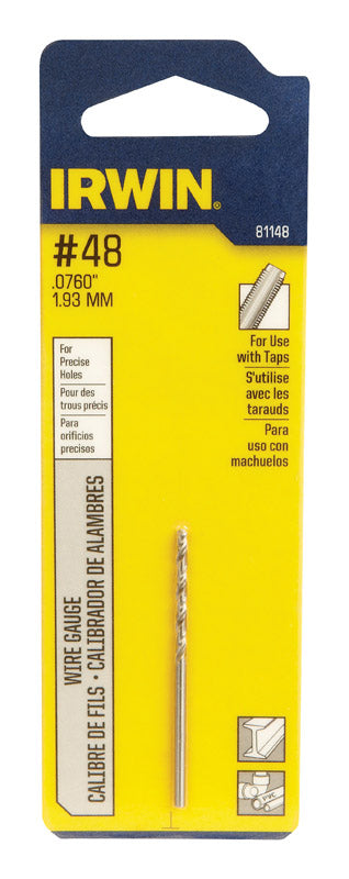 IRWIN #48 X 2 in. L High Speed Steel Wire Gauge Bit Straight Shank 1 pc