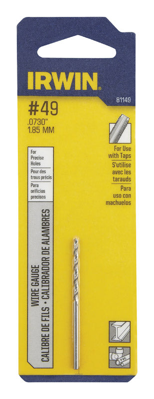 IRWIN #49 X 2 in. L High Speed Steel Wire Gauge Bit Straight Shank 1 pc