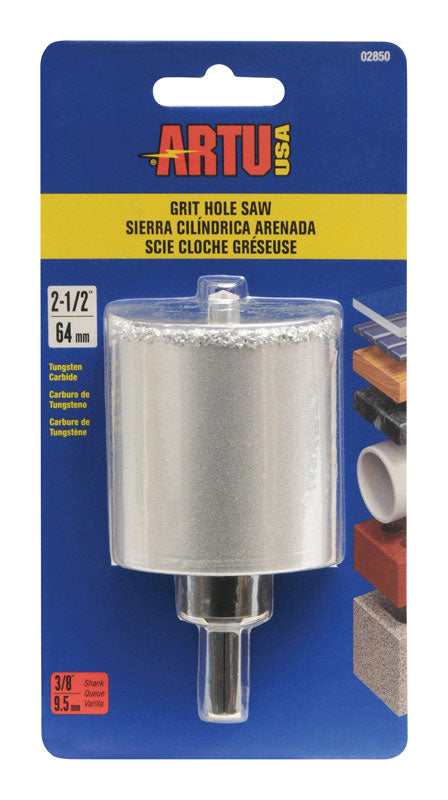ARTU 2-1/2 in. Carbide Grit 4-1/2 in. L X 3/8 in. D Hole Saw Arbor Included