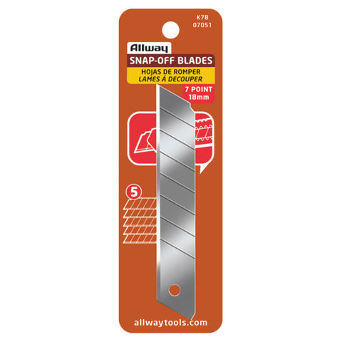 Allway Carbon Steel 7 Point Segmented Replacement Snap Blades 5 pk (Pack of 10)