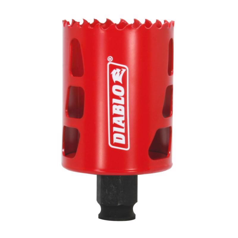 Sierra de corona para metal bimetálico Diablo Snap-Lock Plus de 2 in., con eje para orificio en L de 2-3/8 in. incluido