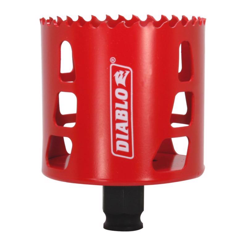 Sierra de corona para metal Diablo Snap-Lock Plus de 2-3/4 pulg., bimetal, de 2-3/8 pulg., con mandril incluido