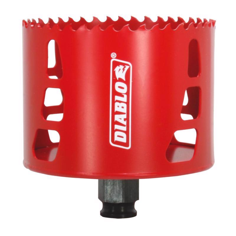 Sierra de corona bi-metal Diablo Snap-Lock Plus de 3-1/2 pulg. para agujero de 2-3/8 pulg., eje incluido