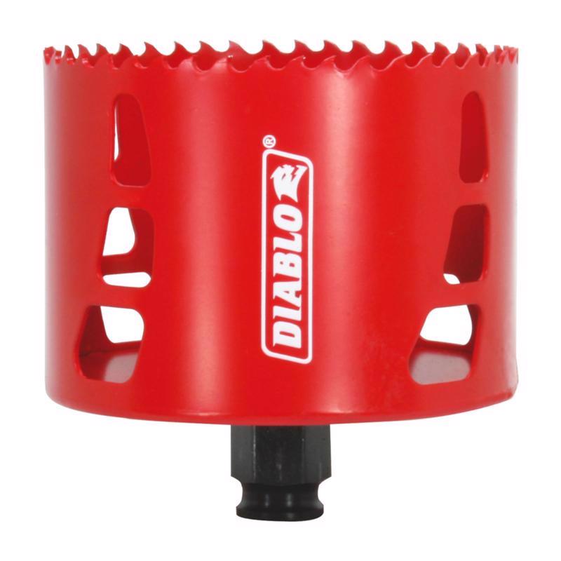 Sierra de corona para madera Diablo Snap-Lock Plus bimetálica de 3-5/8 pulg., incluye mandril de 2-3/8 pulg.