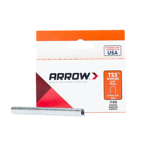 Arrow T25 1/4 in. W X 3/8 in. L Round Crown Wire Staples 1100 pk (Pack of 5)