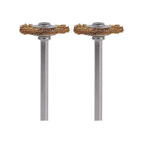 Dremel 3/4 in. X 1.7 in. L Brass Brush 2 pk